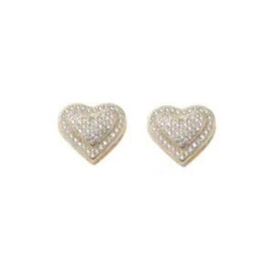 Elegant Gold Heart Earrings